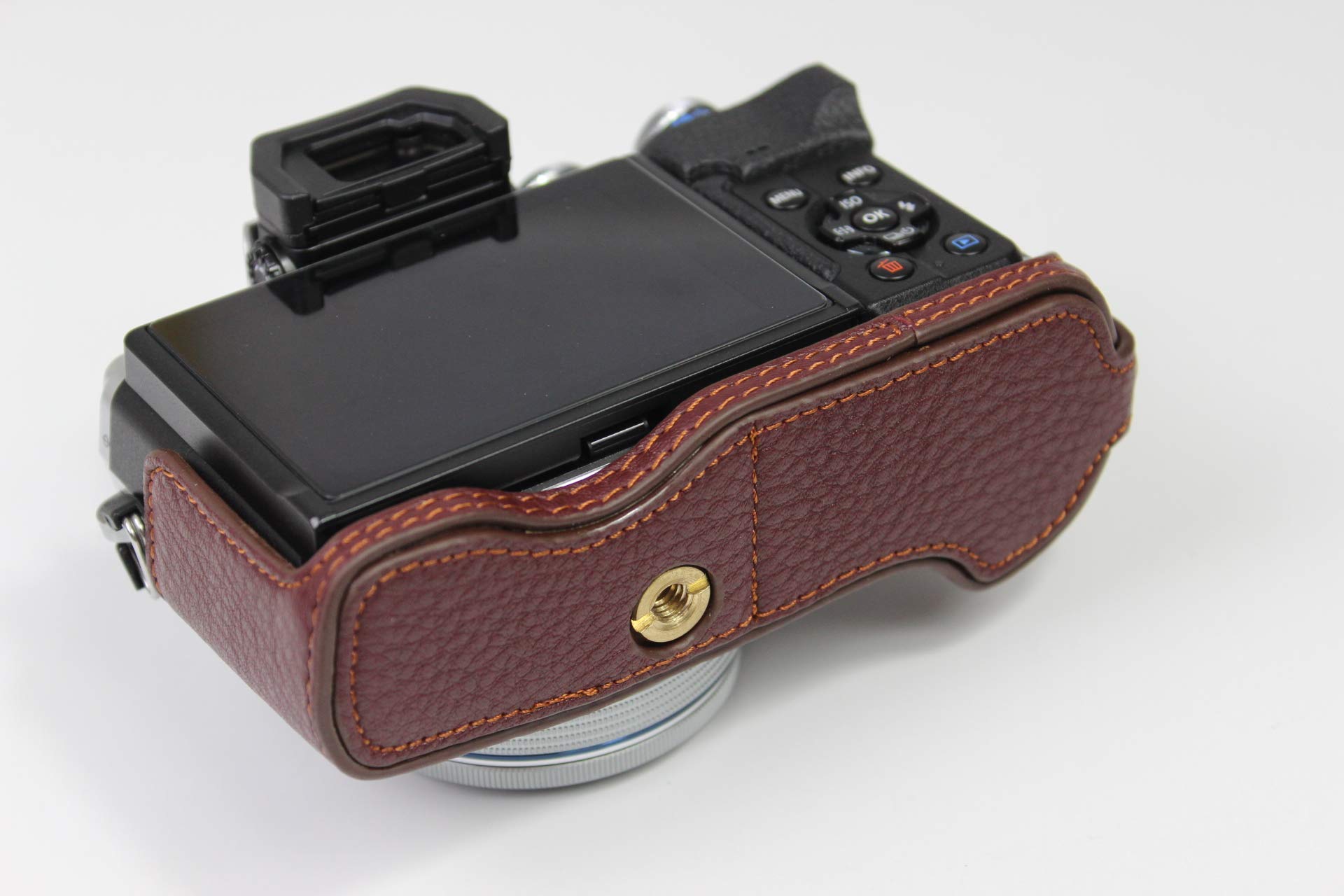 Amazon.co.jp: BolinUS E-M10 Mark IVケース ハンドメイド 本革 ハーフ
